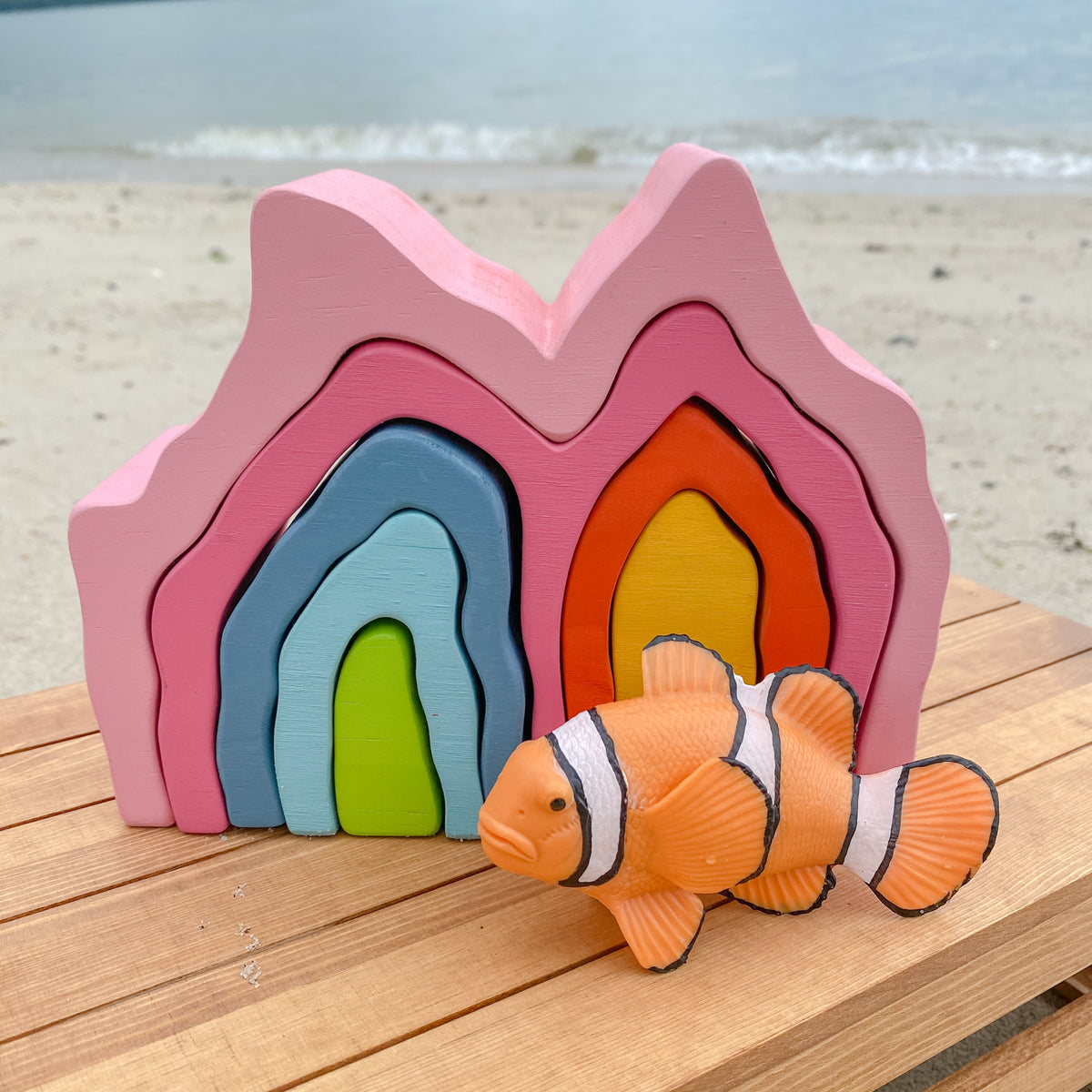 Wooden Montessori Coral Block (Grimms-Inspired)