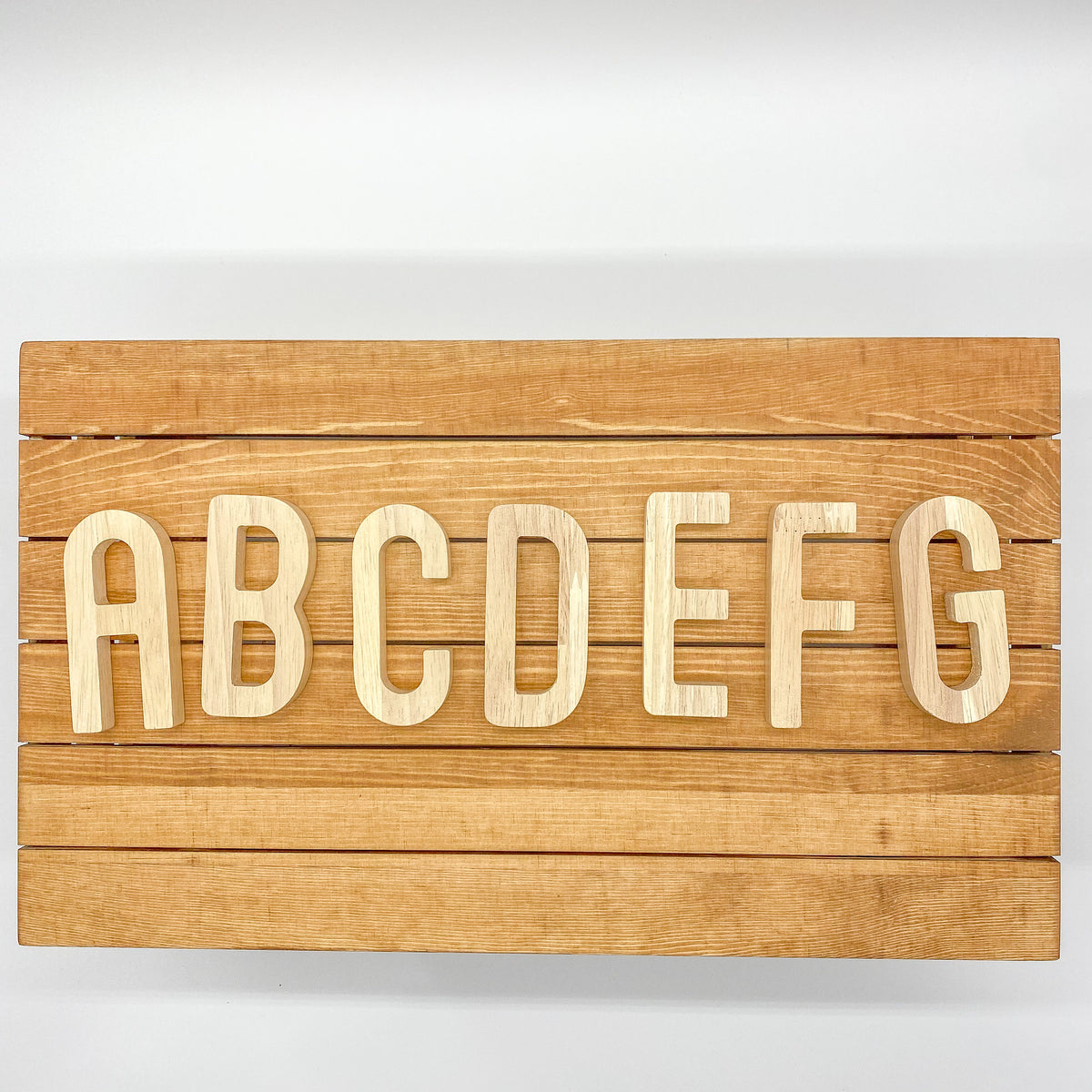 Wooden Magnetic Alphabet and Numbers (Discoloured packaging)