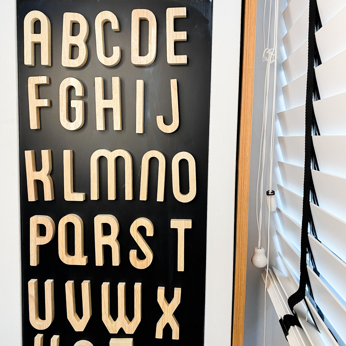 Wooden Magnetic Alphabet and Numbers (Discoloured packaging)