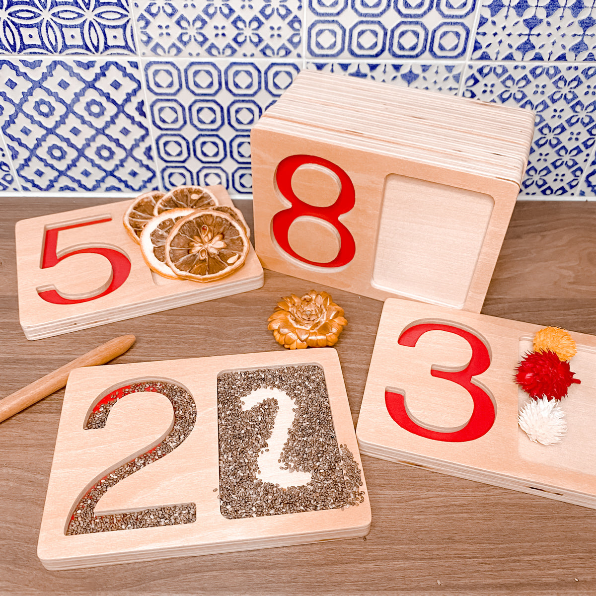 Counting and Writing Tray in English 1-9 (In-Stock)