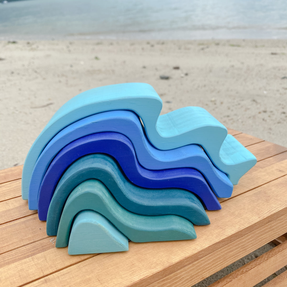 Wooden Montessori Wave Block (Grimms-Inspired)