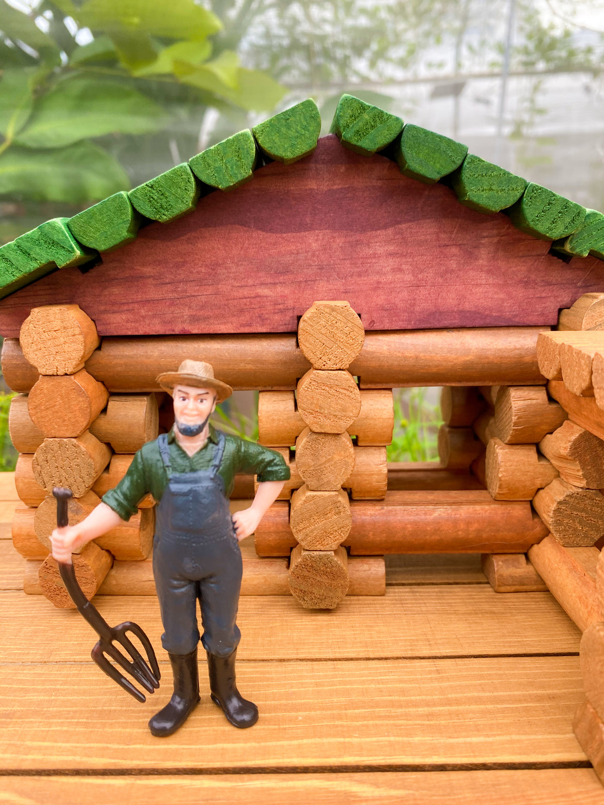 Farm Barn Toy Wooden Log house